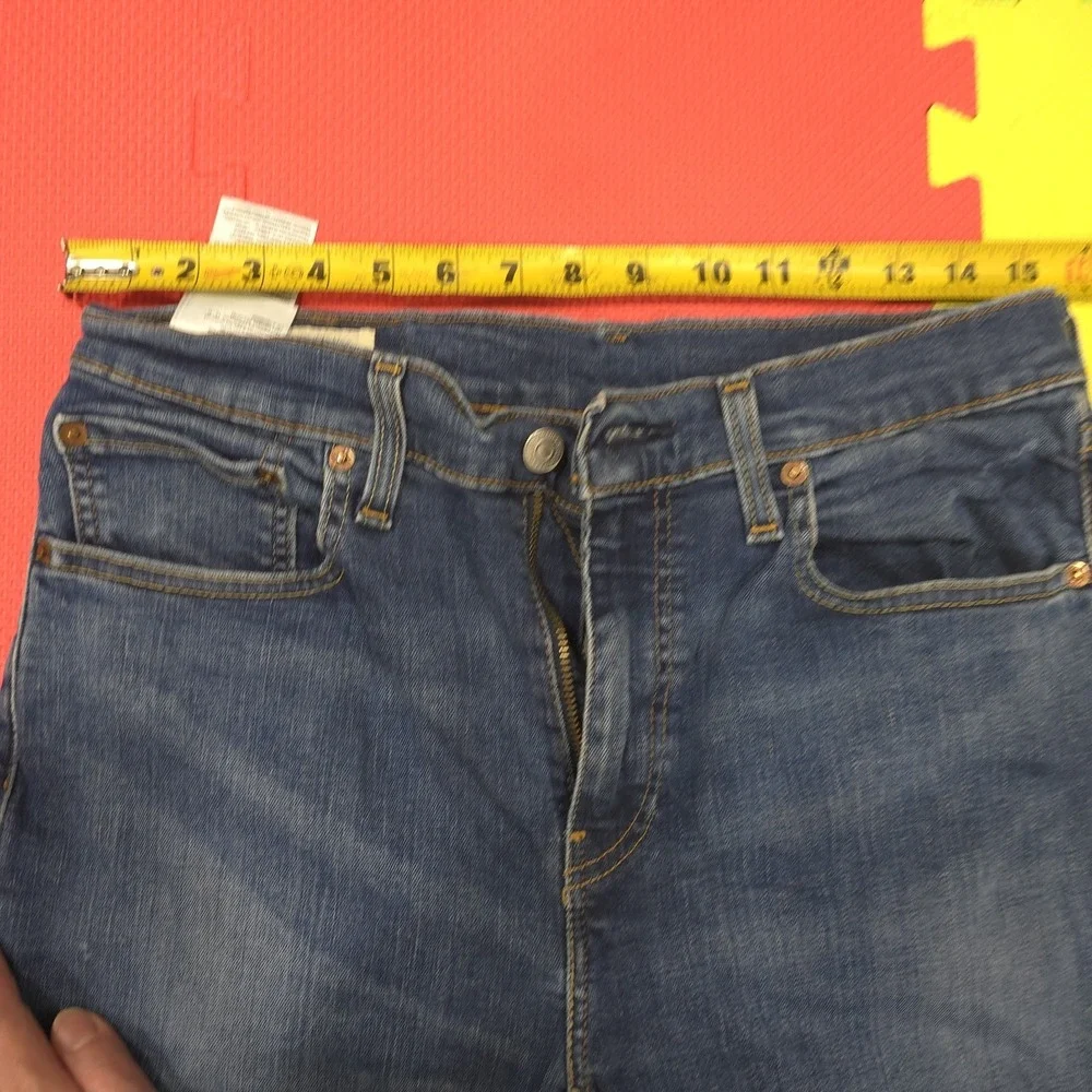 Levi's 512 Slim Taper Mens Blue Jeans W32 L32 Premium Waterless Dark Wash‎